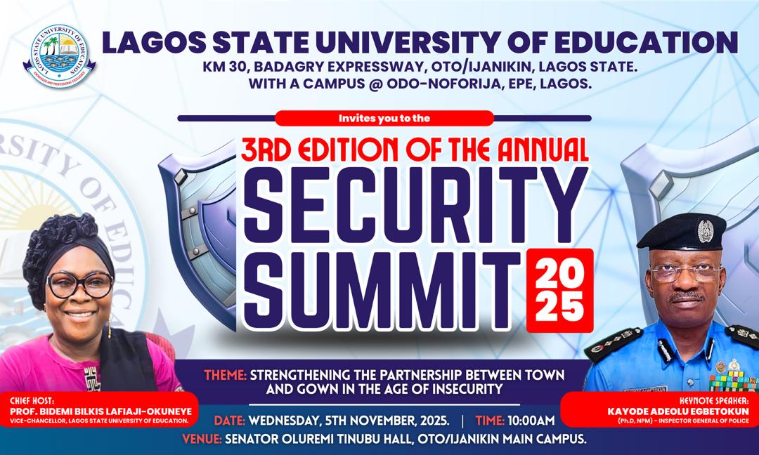 3rd Edition of the Annual Lagos State University of Education (LASUED) Security Summit