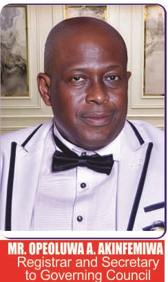 MR. OPEOLUWA A. AKINFEMIWA <br />Registrar and Secretary to the Governing Council