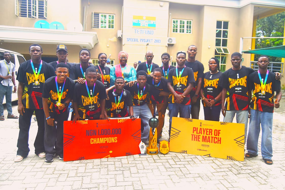 LASUED Giants Present Championship Trophy to Management, Receive Commendation from University Leadership